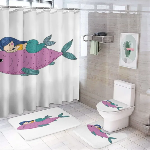 Baby Fish Kids Nursery on a shower curtain