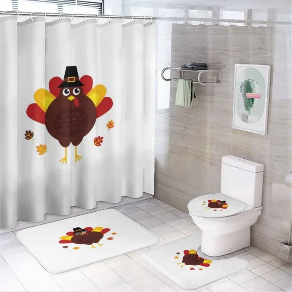 Cartoon Bird Character on a shower curtain