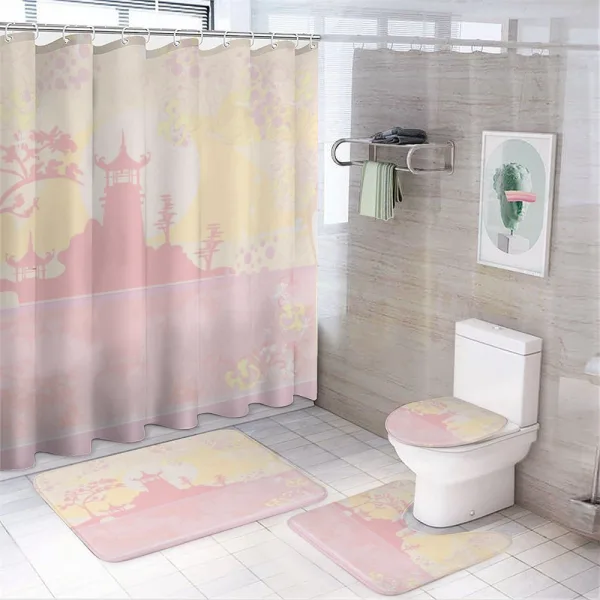 China Landscape on a shower curtain