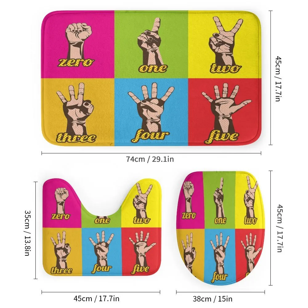 Colored Number Hands — Detail 1