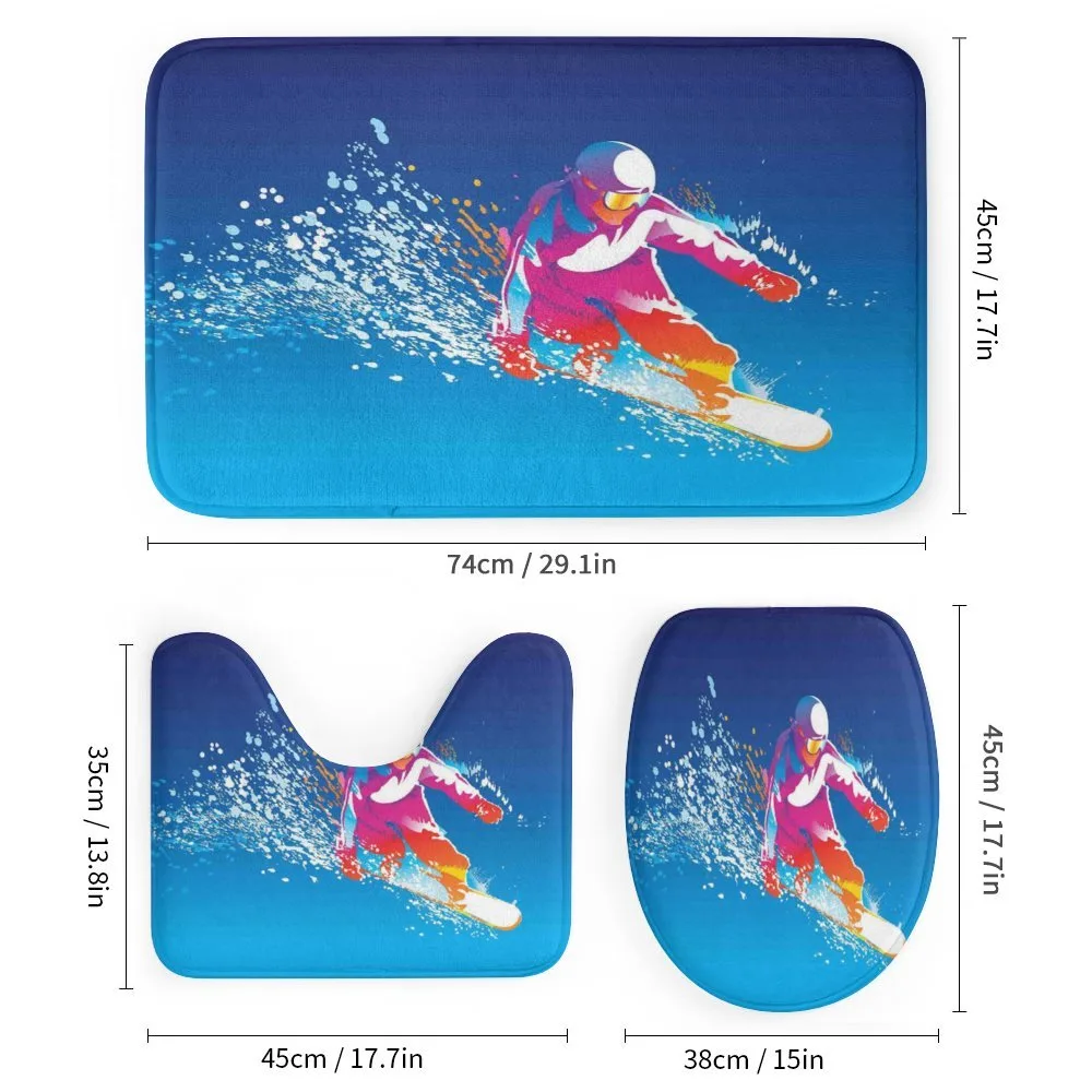 Colorful Snowboarding Man — Detail 1