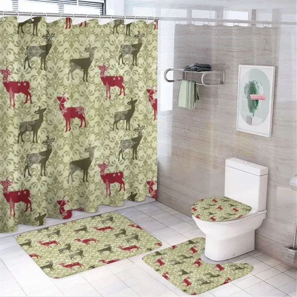 Damask Design Pattern on a shower curtain