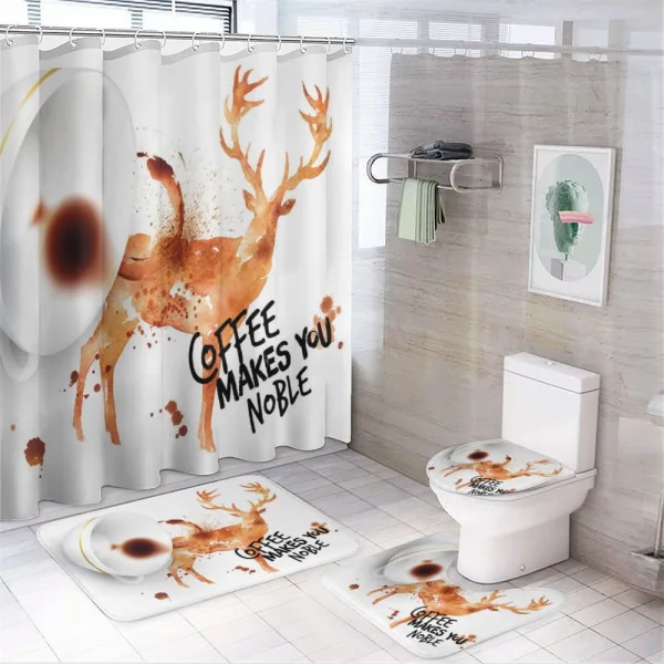 Deer Antlers Nature on a shower curtain