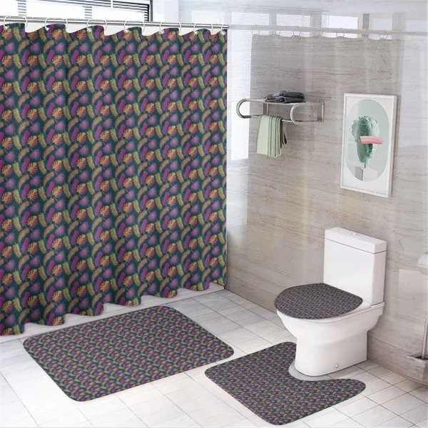 Exotic Flora Foliage on a shower curtain