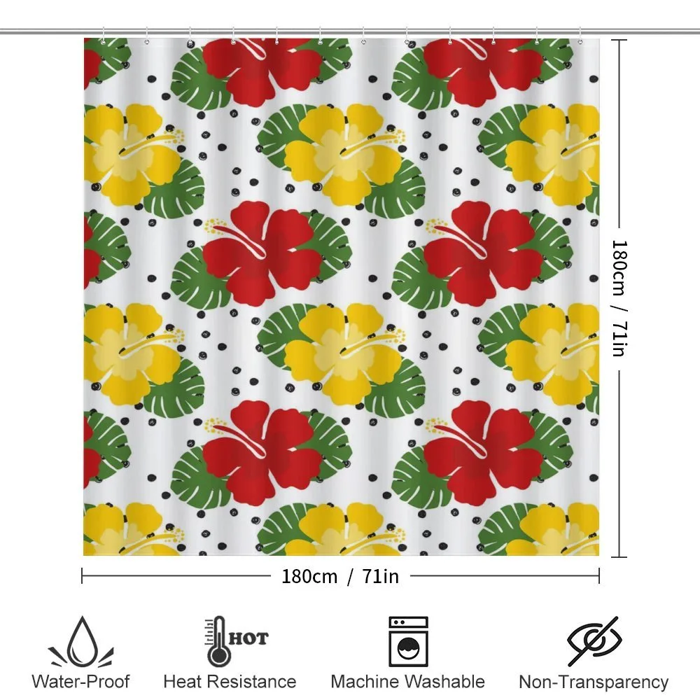 Grunge Dots and Hibiscus — Detail 2
