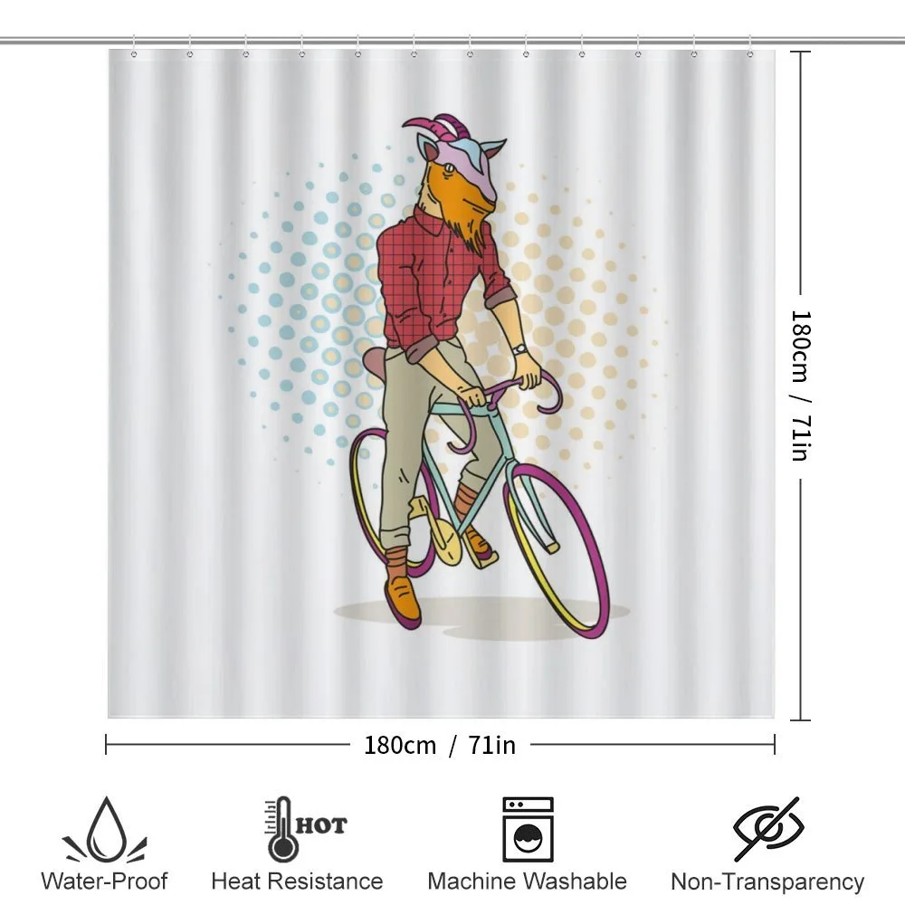 Hipster Goat on Bicycle — Detail 2