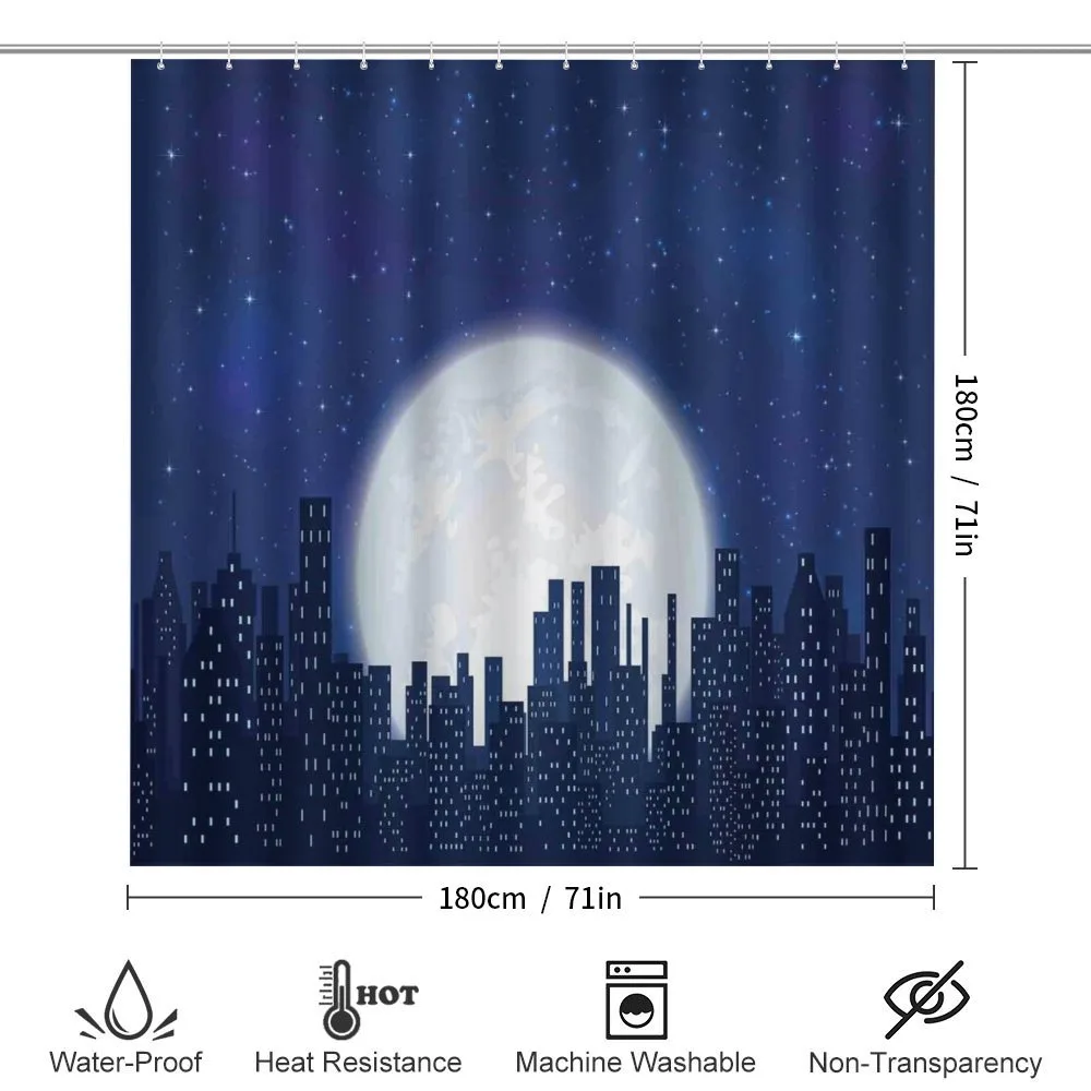 Moon Stars and City — Detail 2