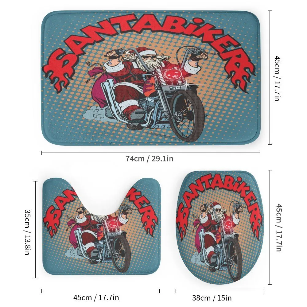 Pop Art Retro Biker Santa — Detail 1