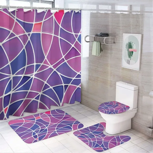 Vibrant Colors Circles on a shower curtain