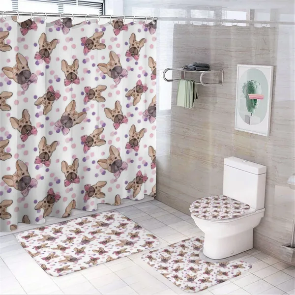Watercolor Bowties Pets on a shower curtain