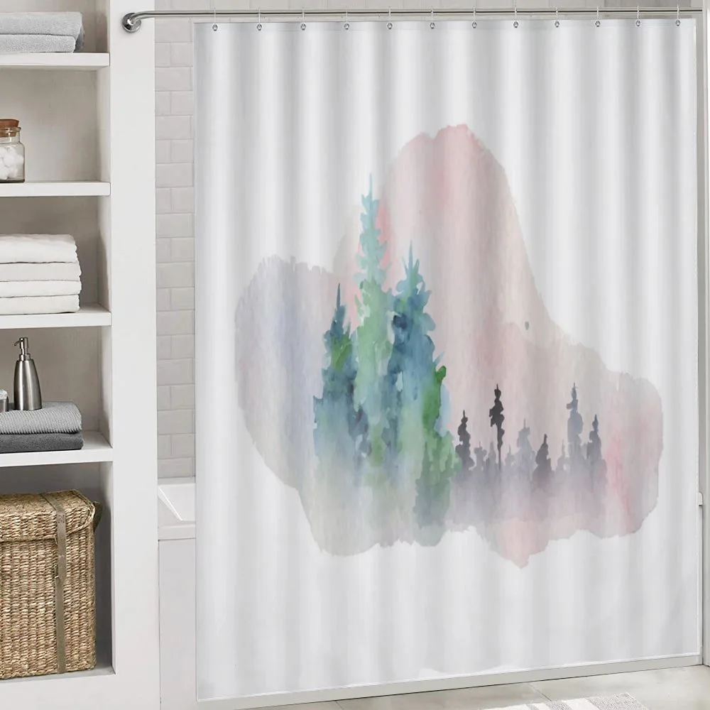 Watercolor Forest Artwork — Detail 4
