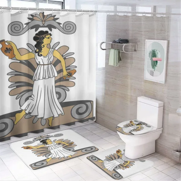 Woman with Amphora on a shower curtain