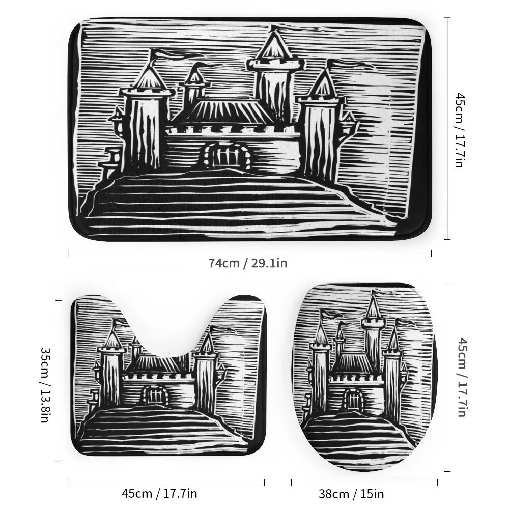 Woodcut Medieval Fortress — Detail 1