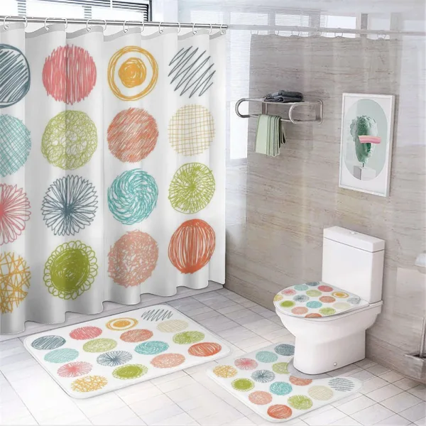 Childish Joyful Abstract on a shower curtain