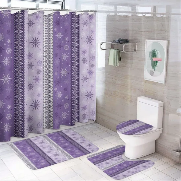 Christmas Snowflake Noel on a shower curtain