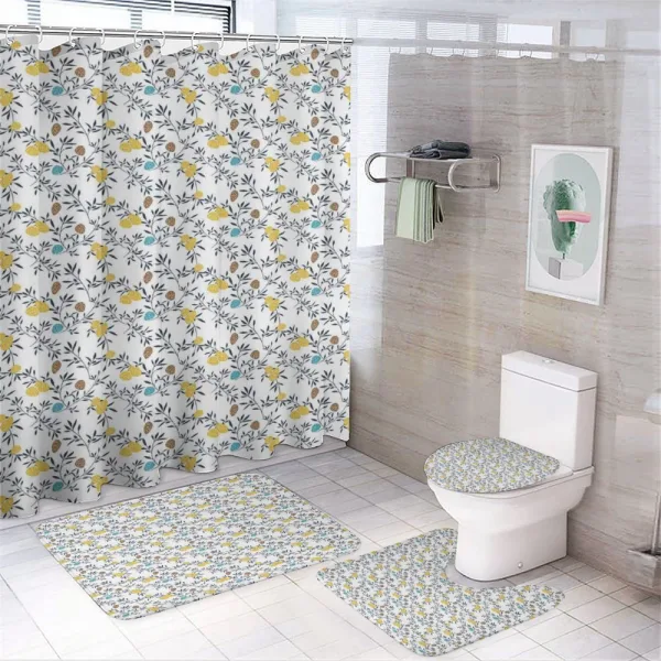 Colorful Abstract Botany on a shower curtain