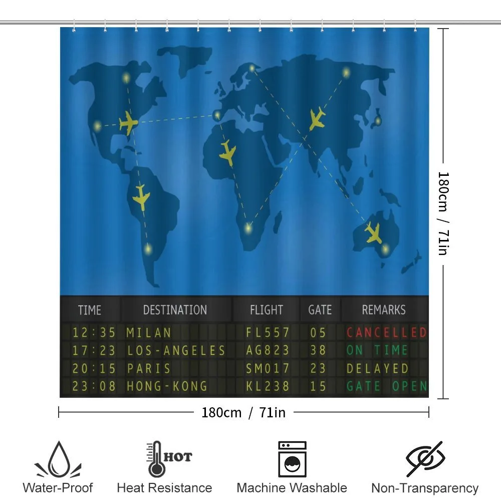 Departure Board World Map — Detail 2