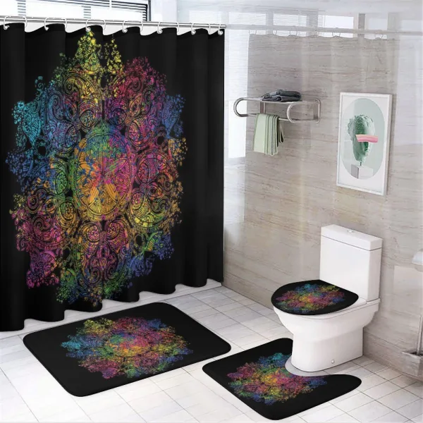 Design Graphic on a shower curtain