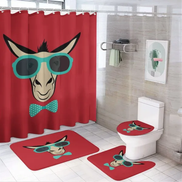 Donkey Wearing Sunglasses on a shower curtain