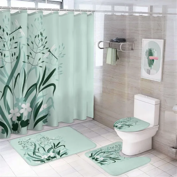Dragonflies Wild Grass on a shower curtain