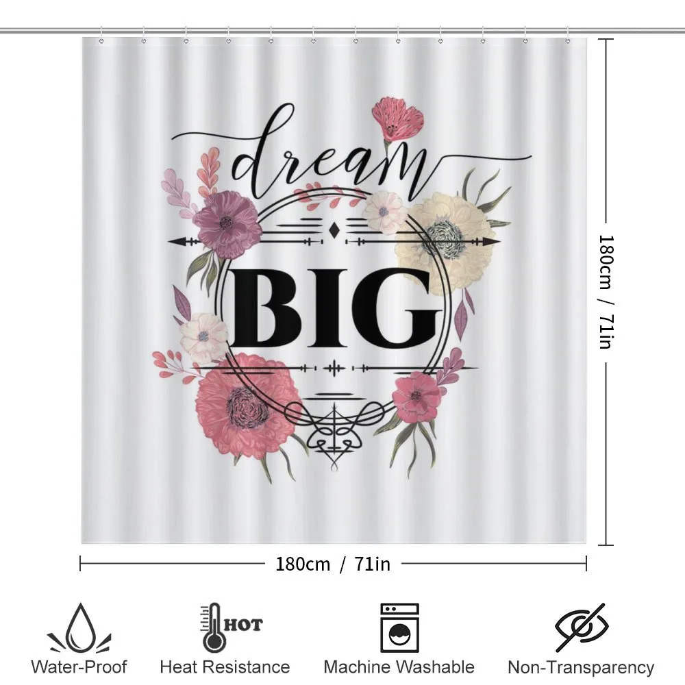 Dream Big Typography Flowers — Detail 2