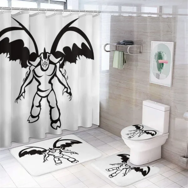 Fantasy Warrior Wings on a shower curtain