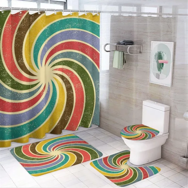 Nostalgic Spiral on a shower curtain