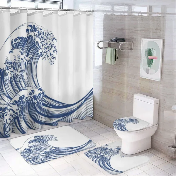 Oriental Vintage on a shower curtain