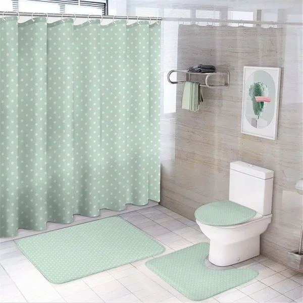 Retro Little Polka Dots on a shower curtain