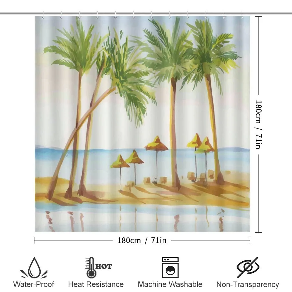 Sandy Beach and Palm Trees — Detail 2