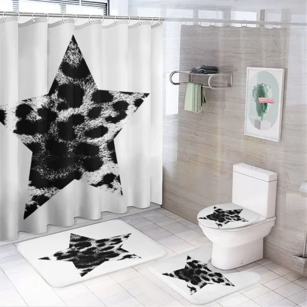 Star Shape Grunge on a shower curtain