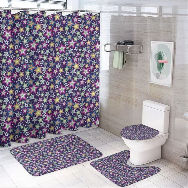 Stars and Space Universe on a shower curtain