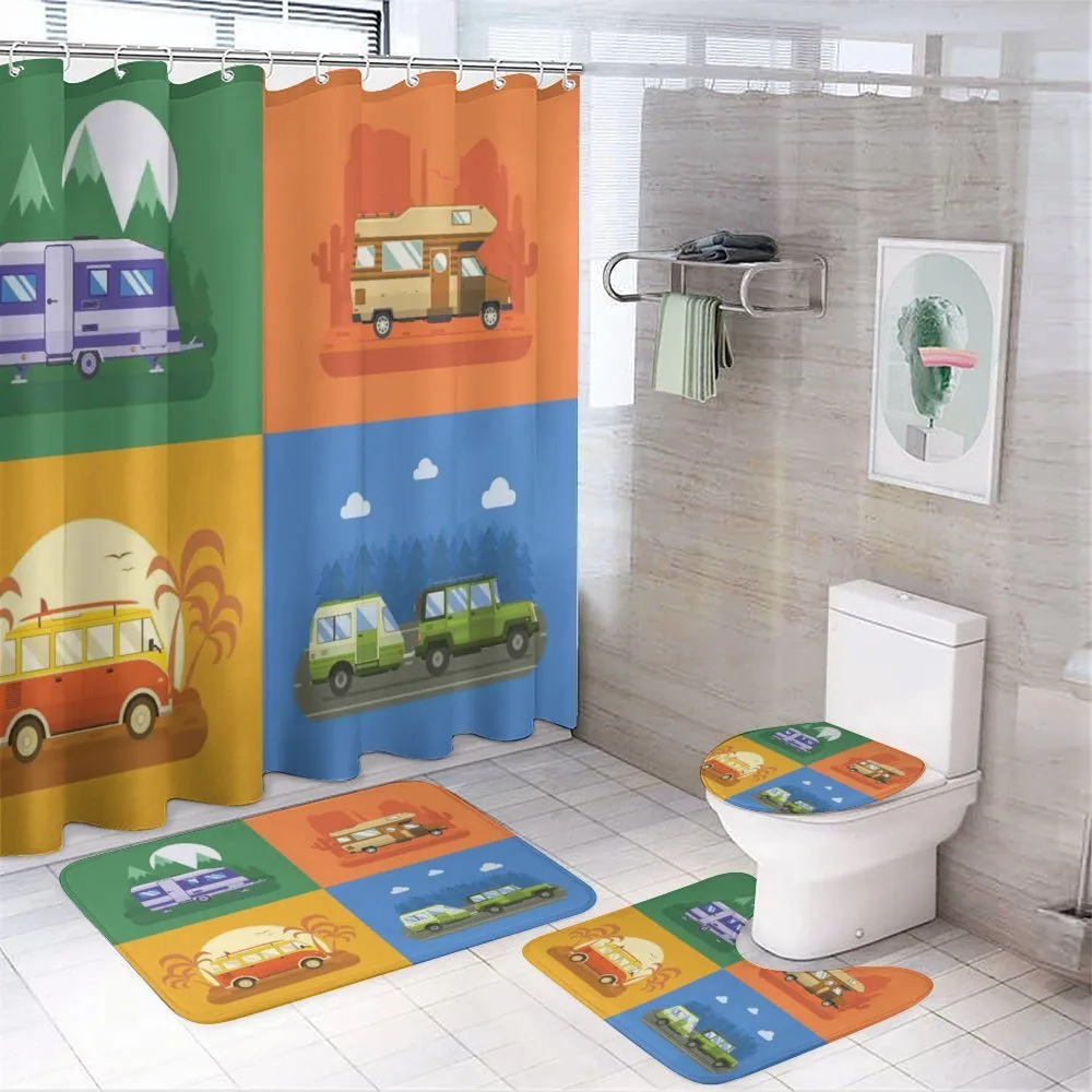 Touristic Camp Areas Colorful — Your design