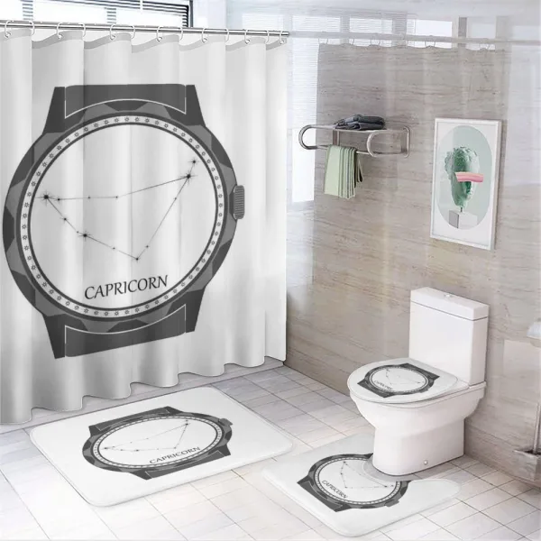 Watch Design on a shower curtain