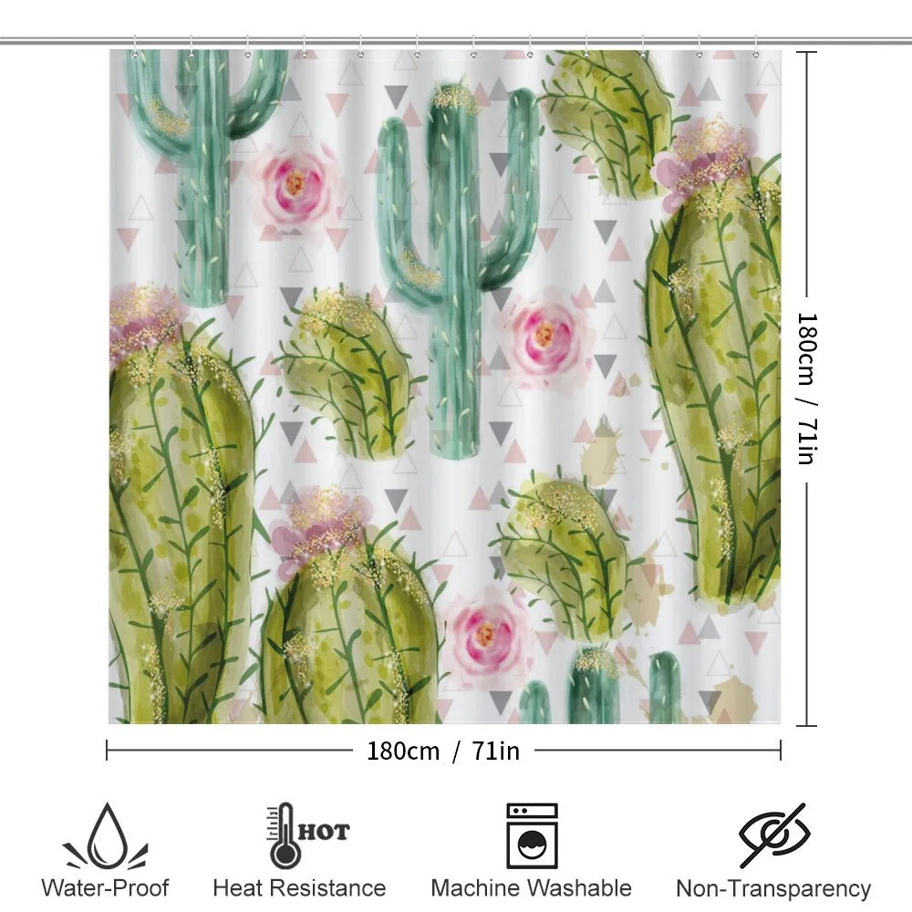 Watercolor Exotic Cactus — Detail 2