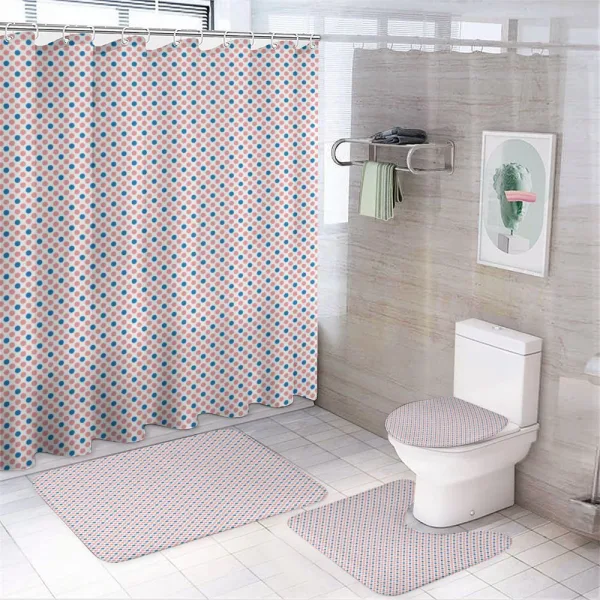 Cheery Polka Dots Graphic on a shower curtain