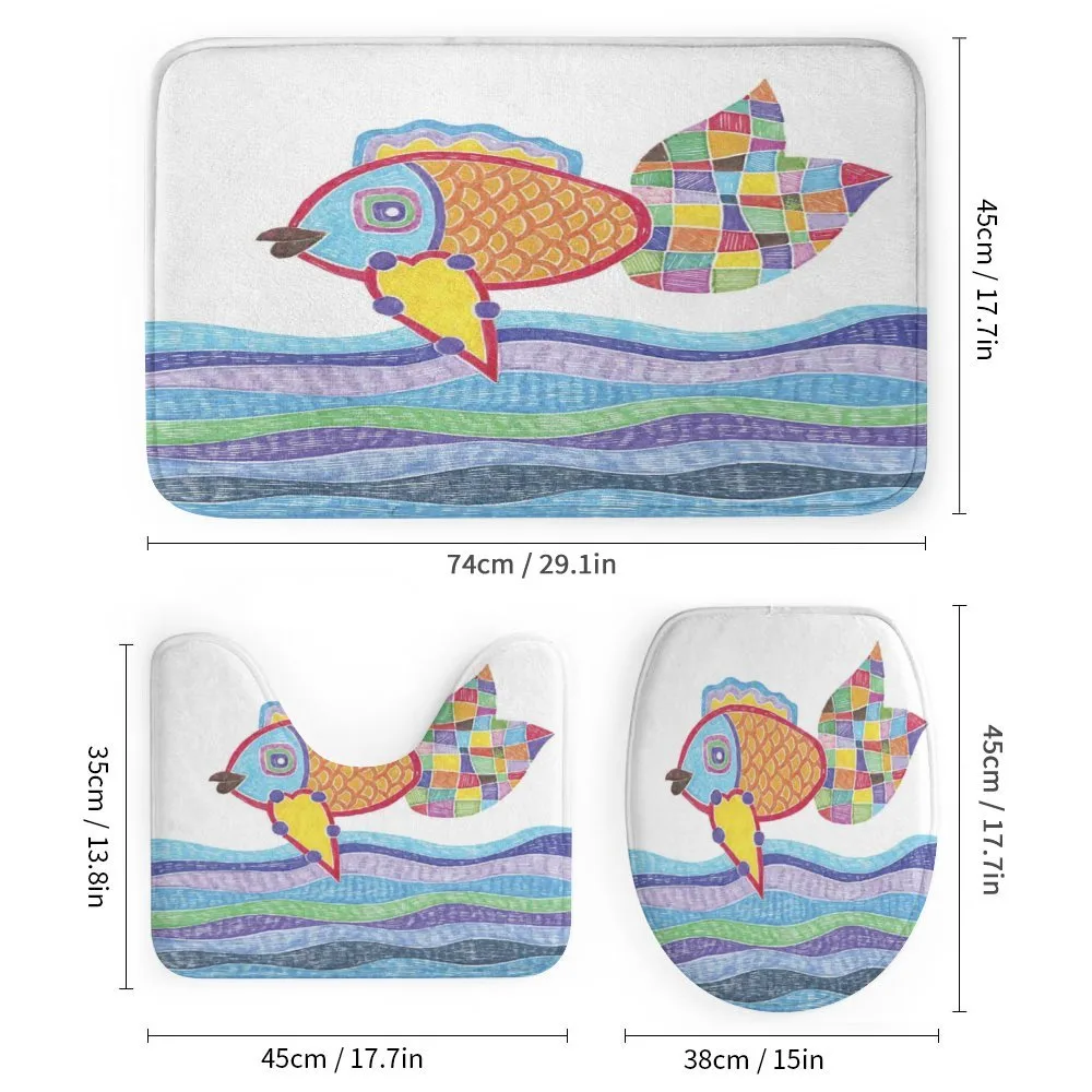 Fish Scales and Squares Doodle — Detail 1