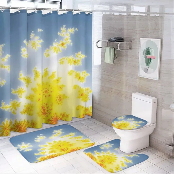 Floral Motif on a shower curtain