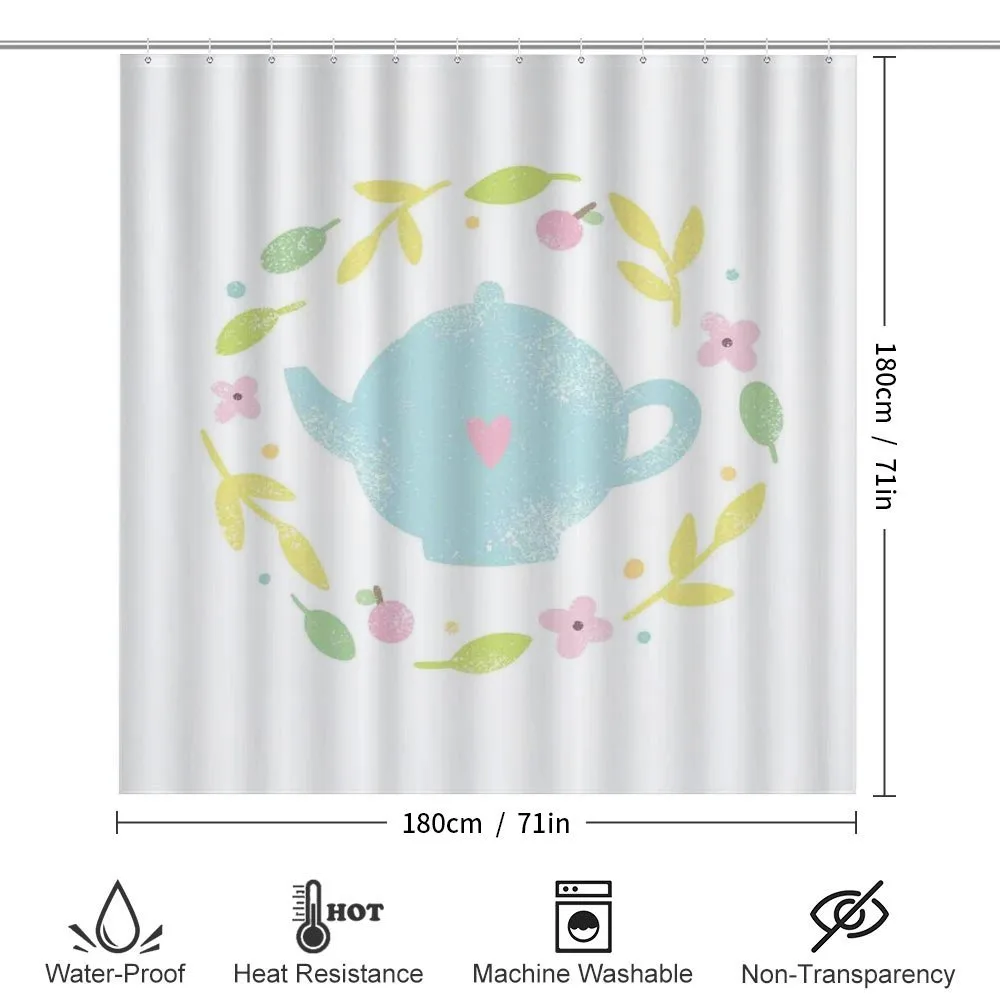 Grungy Teapot Floral Wreath — Detail 2