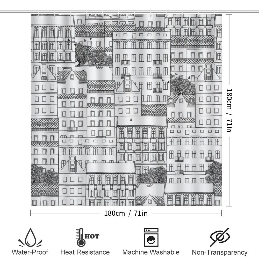 Hand Drawn Houses Town — Detail 2
