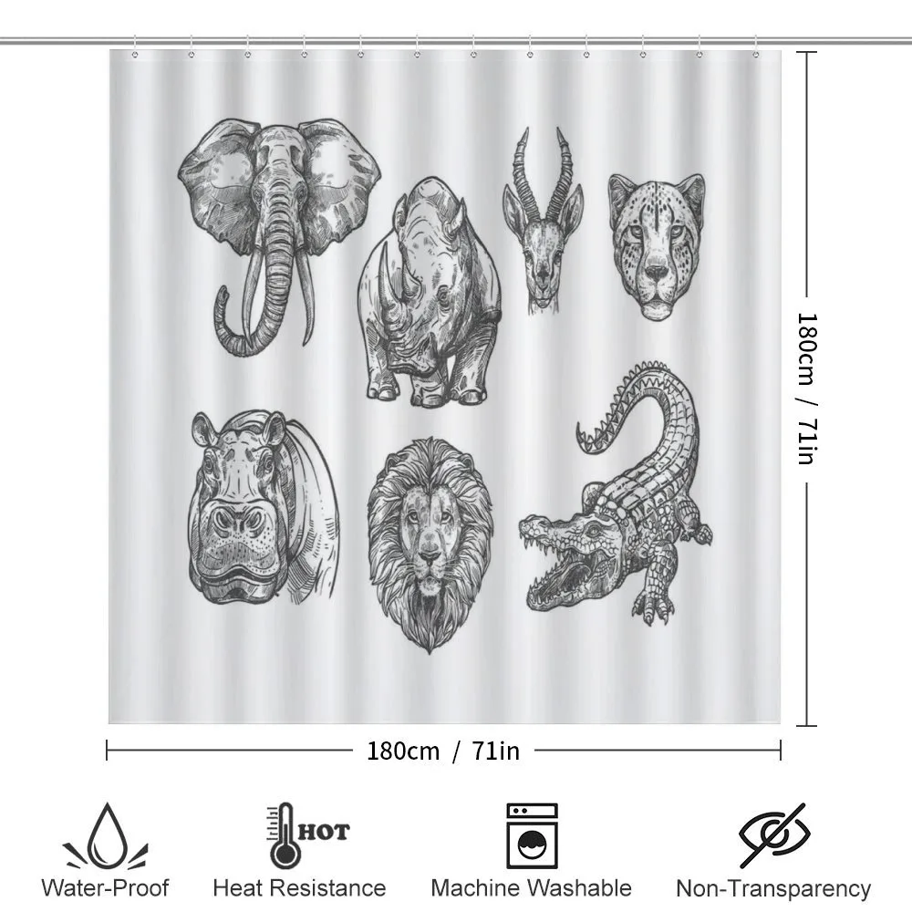 Hand-Drawn Zoo Animals — Detail 2
