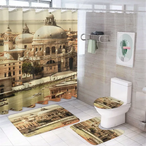 Italian Architecture Image on a shower curtain
