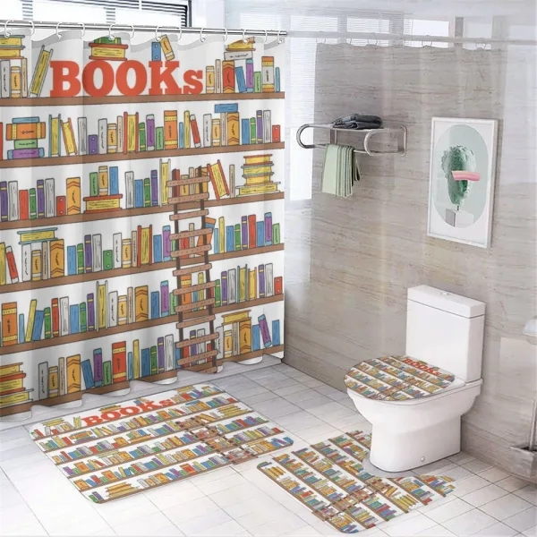 Library Ladder School on a shower curtain
