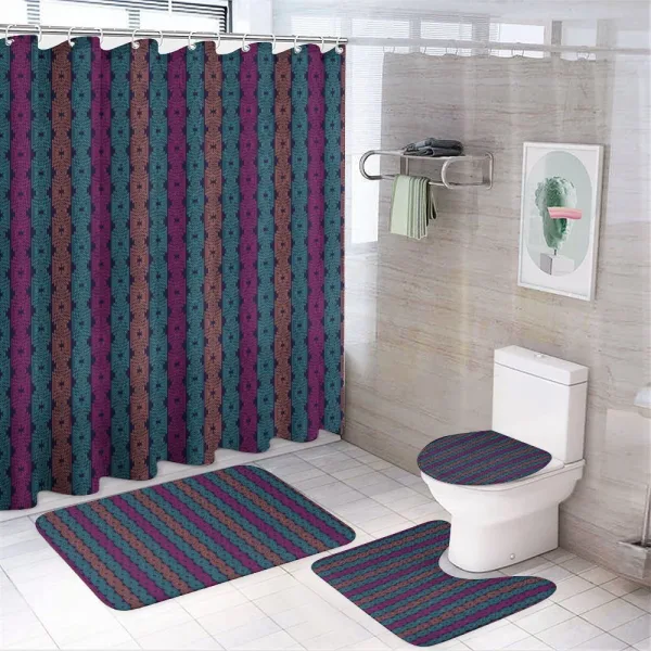 Modern Boho Vivid Design on a shower curtain