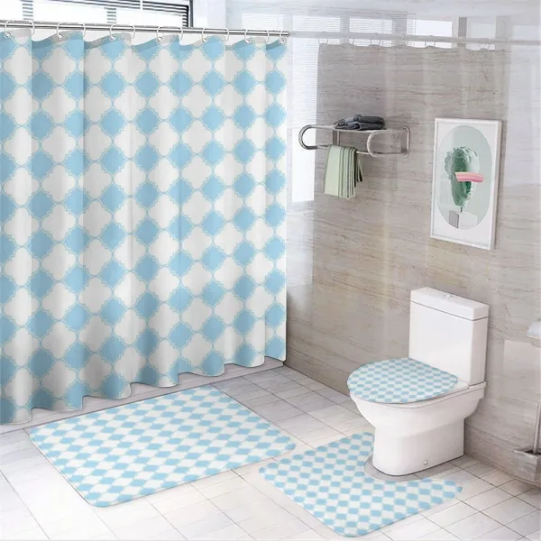 Mosaic on a shower curtain