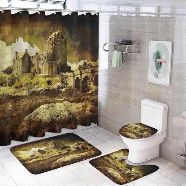 Old Scottish Castle on a shower curtain