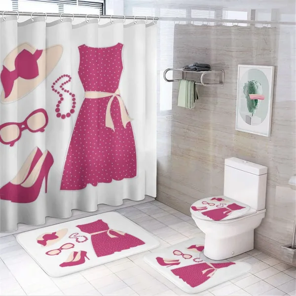 Pastel Colored Dress on a shower curtain