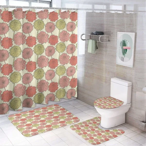 Pastel Growth Nostalgic on a shower curtain