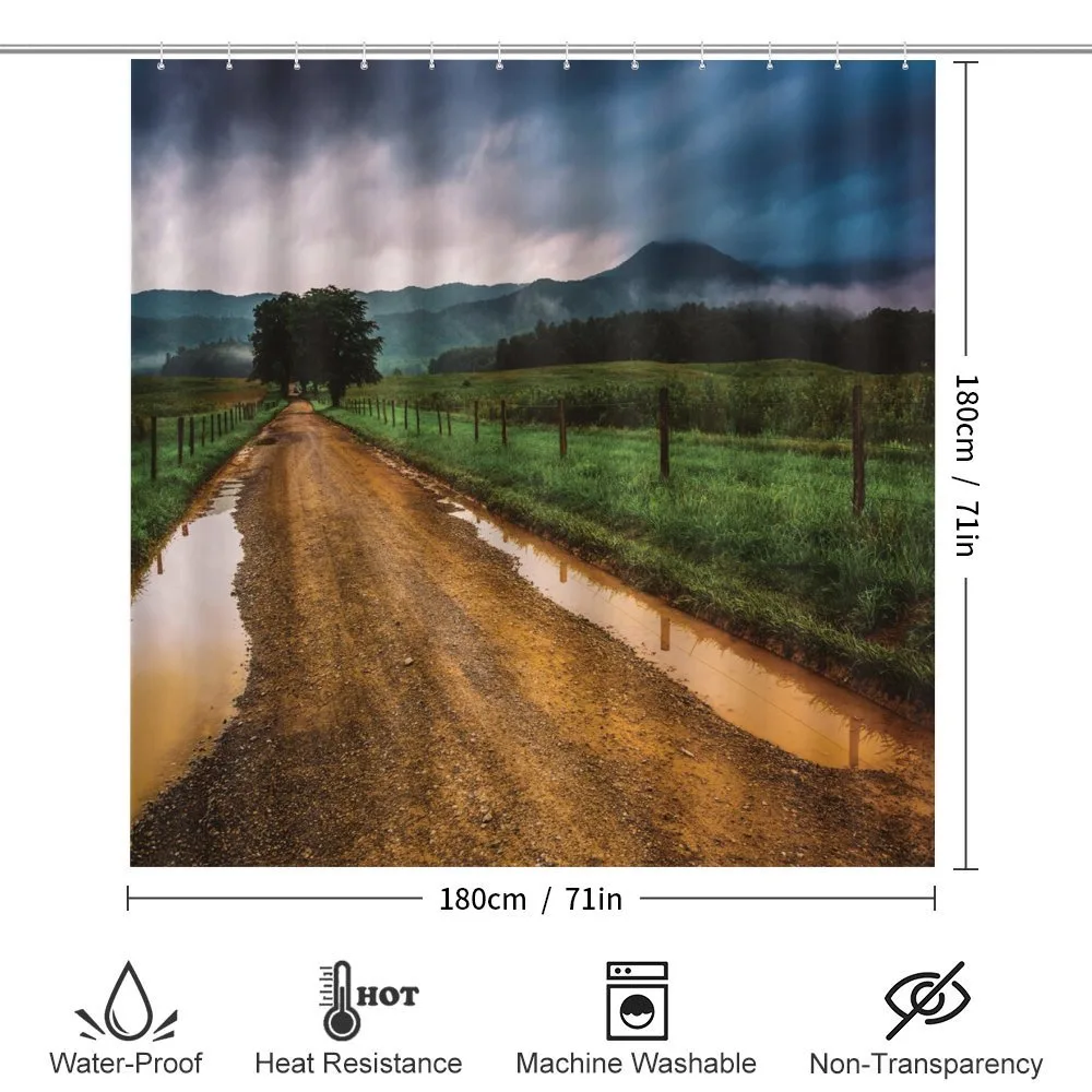 Puddles on Dirt Road — Detail 2