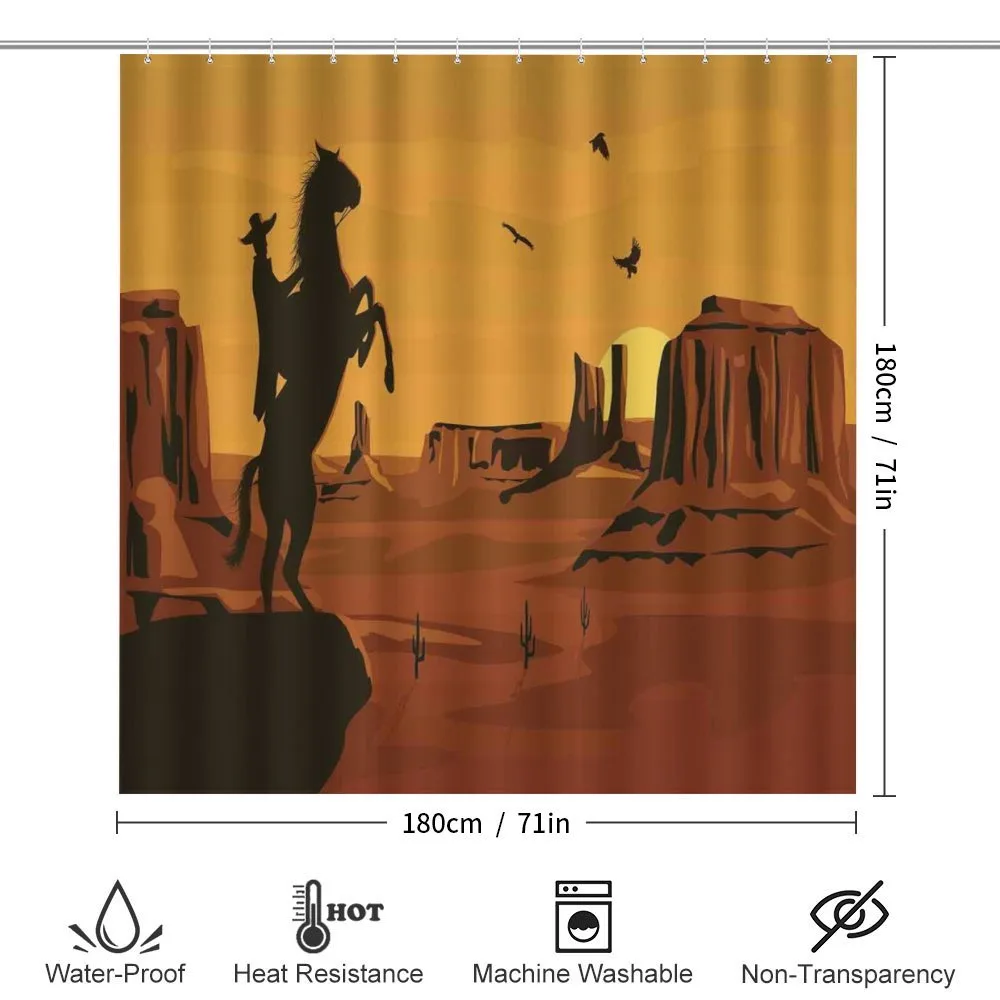 Sunset Scene and Cowboy — Detail 2